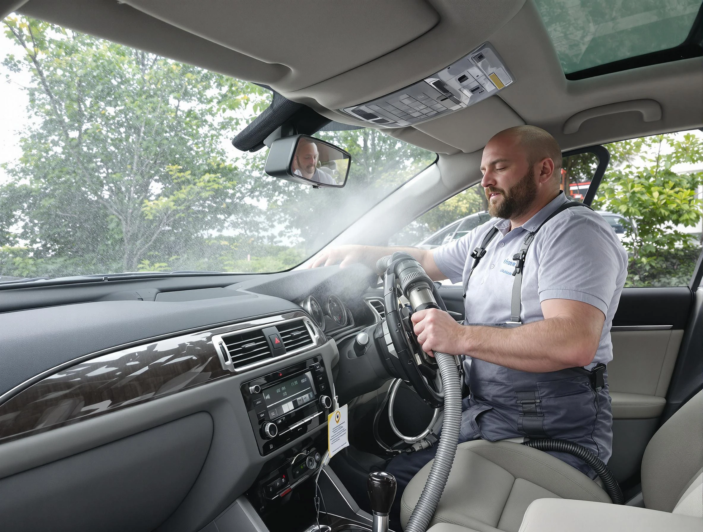 Newport Beach Air Duct Cleaning specialist performing professional car duct cleaning in Newport Beach