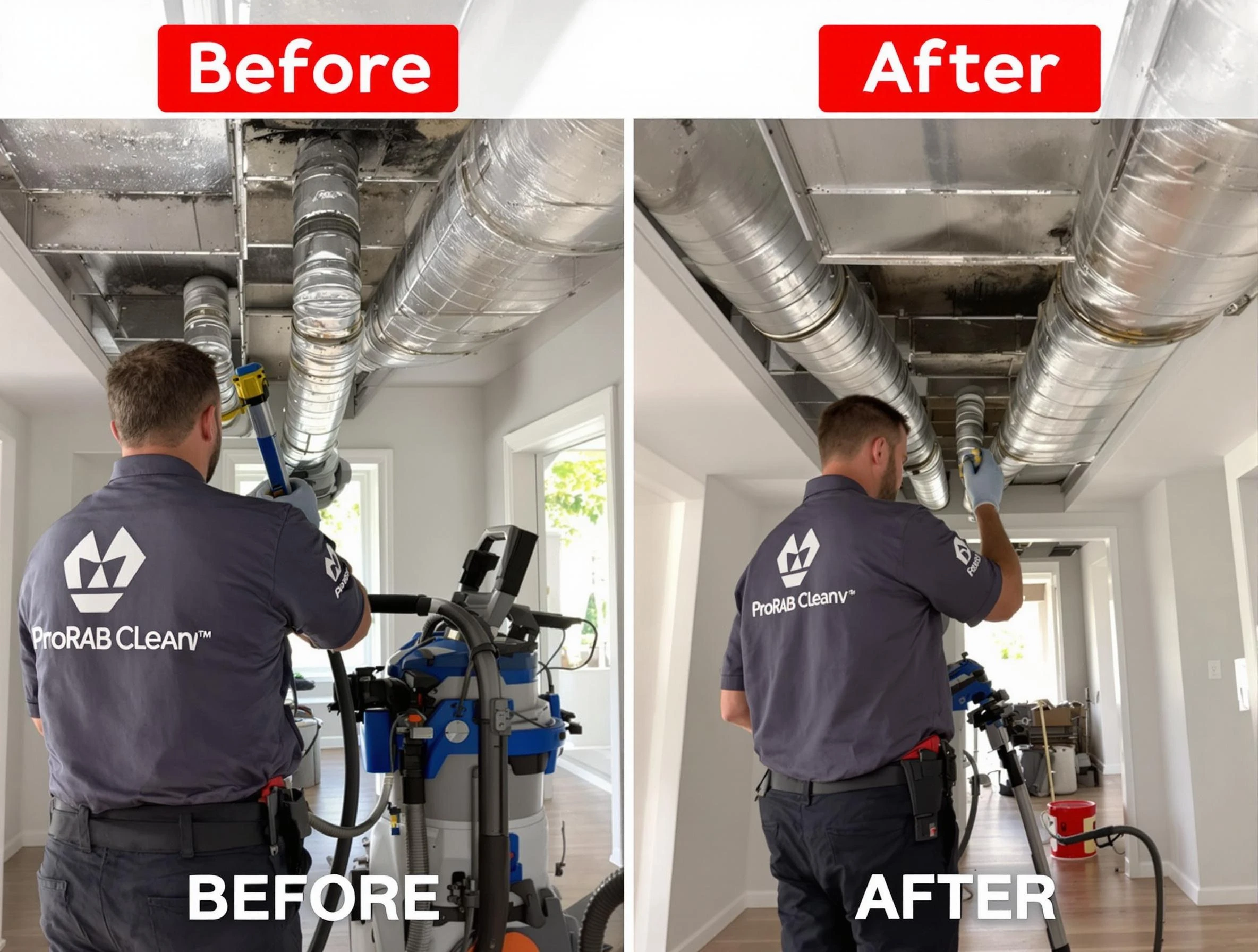 Newport Beach Air Duct Cleaning expert performing thorough residential duct cleaning in a Newport Beach home